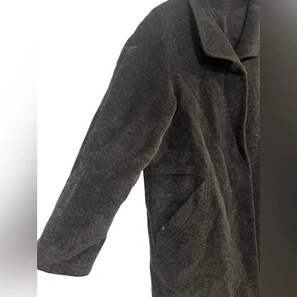 Peter Hahn Wool Mohair Button Down Long Coat Sz 8/10 - Picture 2 of 11